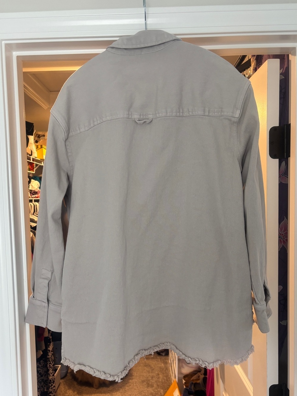 bp Light Gray Utility Jacket with Flap Pockets - Picture 5 of 5